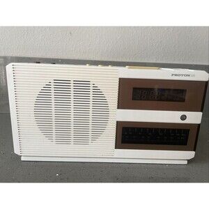 READ!! Vintage Proton 320 Digital AM/FM Dual Alarm Clock Radio White Not working